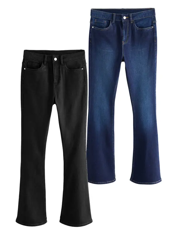 The Set The Set Kavbojke  moder denim / črn denim