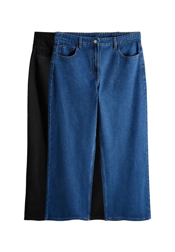 The Set The Set Kavbojke  moder denim / črn denim