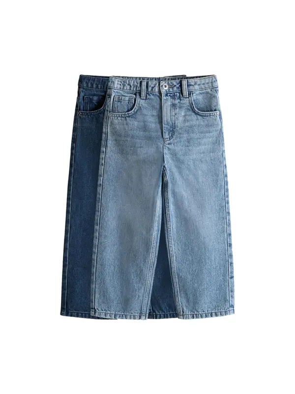 The Set The Set Kavbojke  moder denim / temno modra