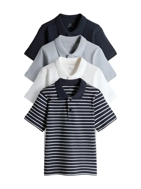 The Set The Set Majica  marine / pastelno modra / bela