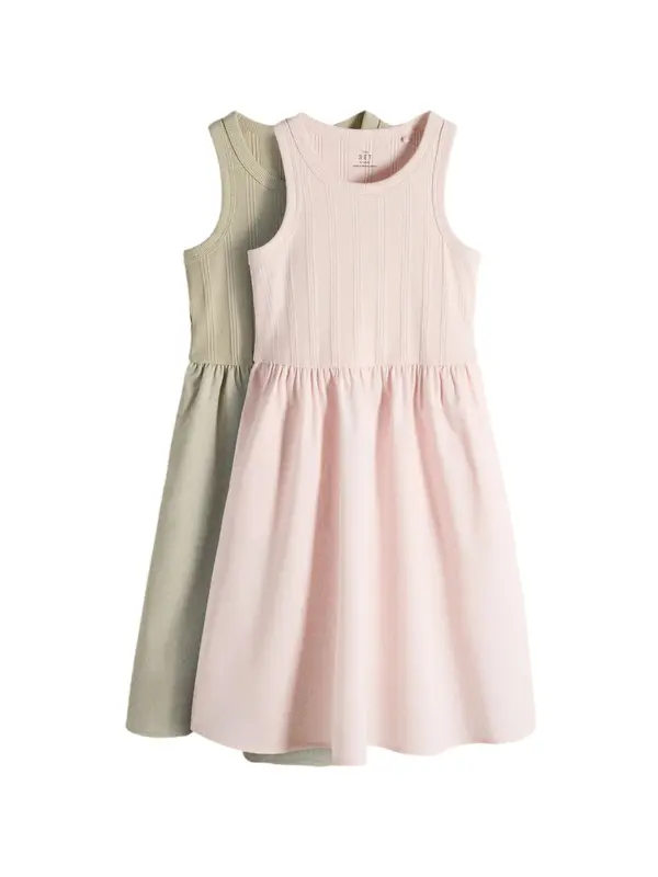 The Set The Set Obleka  pastelno zelena / rosé