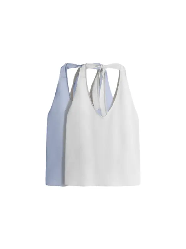 The Set The Set Top  svetlo modra / bela