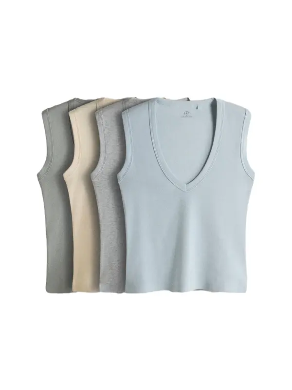 The Set The Set Top  svetlo modra / temno siva / pegasto siva / kaki