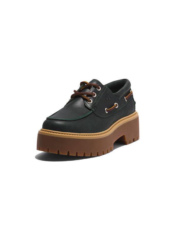 TIMBERLAND TIMBERLAND Čevlji na vezalke 'Stone Street 3 Eye Boat'  rjava / temno zelena