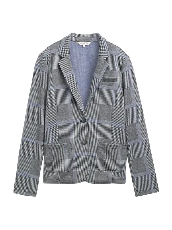 TOM TAILOR TOM TAILOR Blazer  mornarska / golobje modra / bela