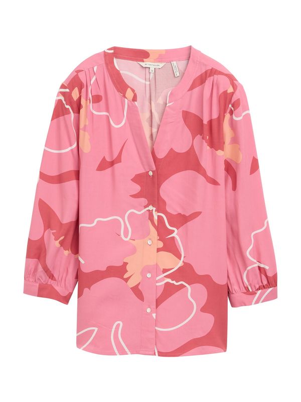 TOM TAILOR TOM TAILOR Bluza  bež / malina / temno roza / bela