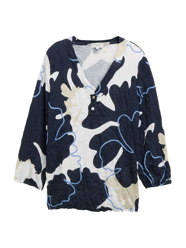 TOM TAILOR TOM TAILOR Bluza  bež / modra / bela