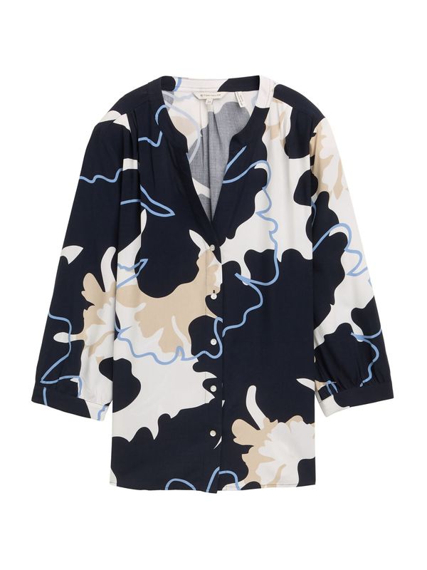 TOM TAILOR TOM TAILOR Bluza  bež / mornarska / golobje modra / bela