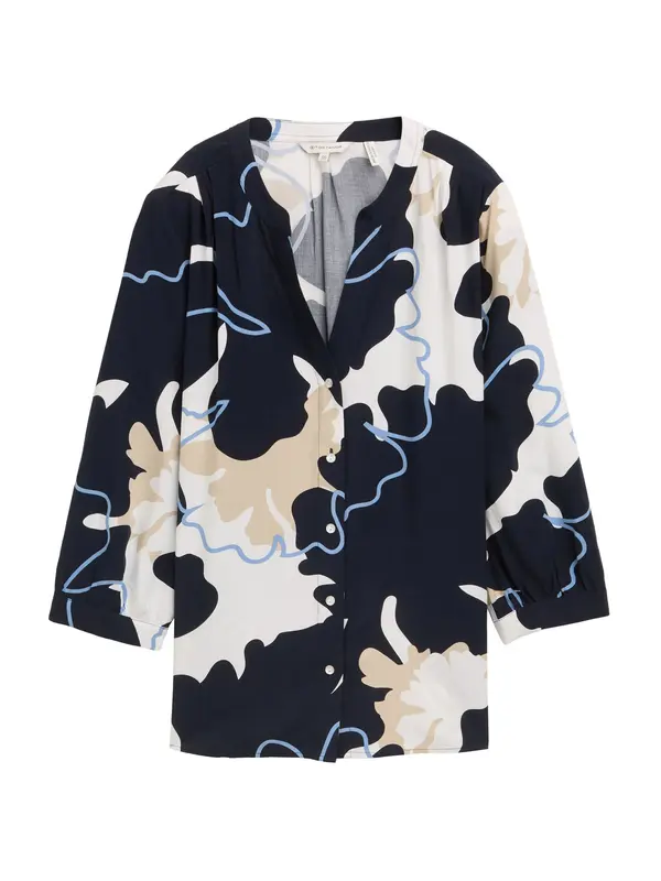 TOM TAILOR TOM TAILOR Bluza  bež / mornarska / golobje modra / bela