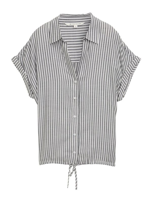 TOM TAILOR TOM TAILOR Bluza  dimno modra / bela