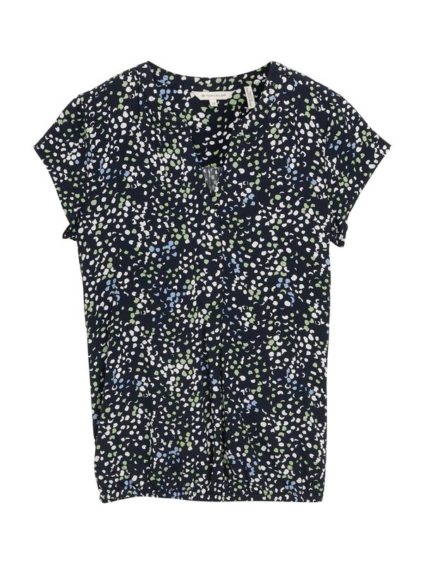 TOM TAILOR TOM TAILOR Bluza  ecru / mornarska / svetlo modra / svetlo zelena