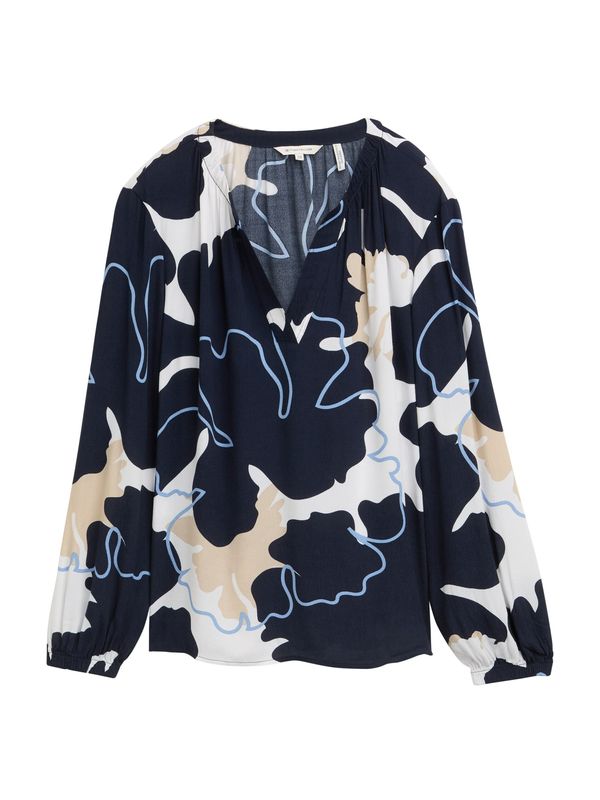 TOM TAILOR TOM TAILOR Bluza  kit / marine / nebeško modra / bela