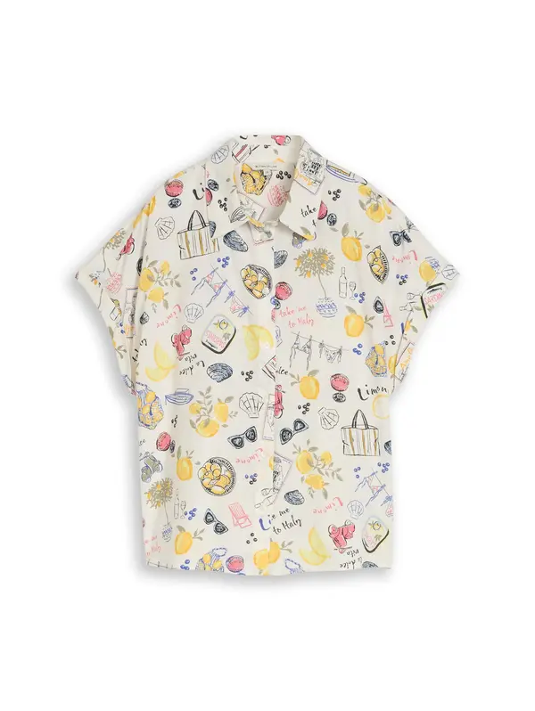 TOM TAILOR TOM TAILOR Bluza  kraljevo modra / limonino-rumena / črna / bela