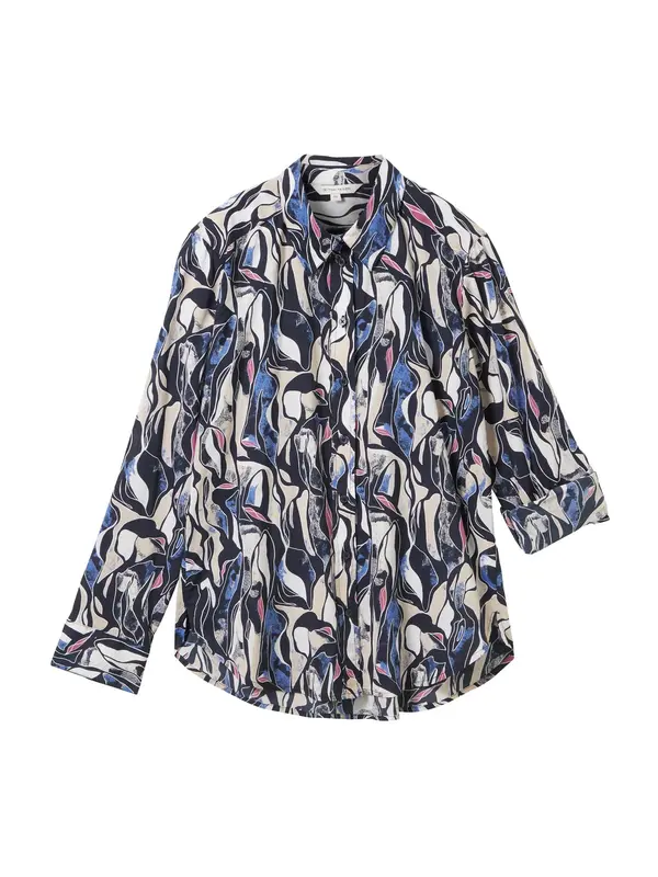 TOM TAILOR TOM TAILOR Bluza  kremna / modra / marine / pitaja