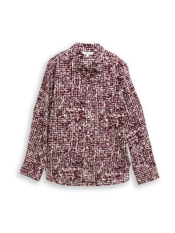 TOM TAILOR TOM TAILOR Bluza  kremna / temno rdeča