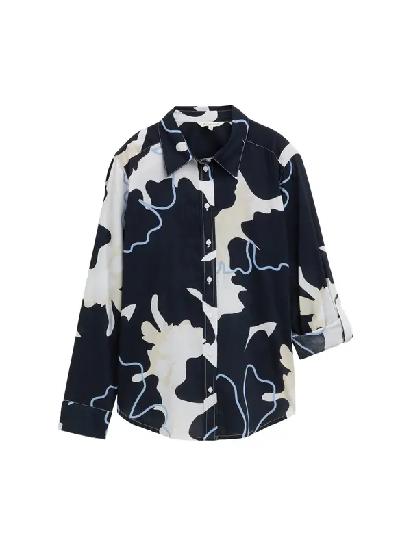 TOM TAILOR TOM TAILOR Bluza  mornarska / azur / bela