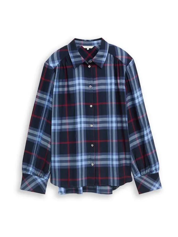 TOM TAILOR TOM TAILOR Bluza  mornarska / svetlo modra / rdeča