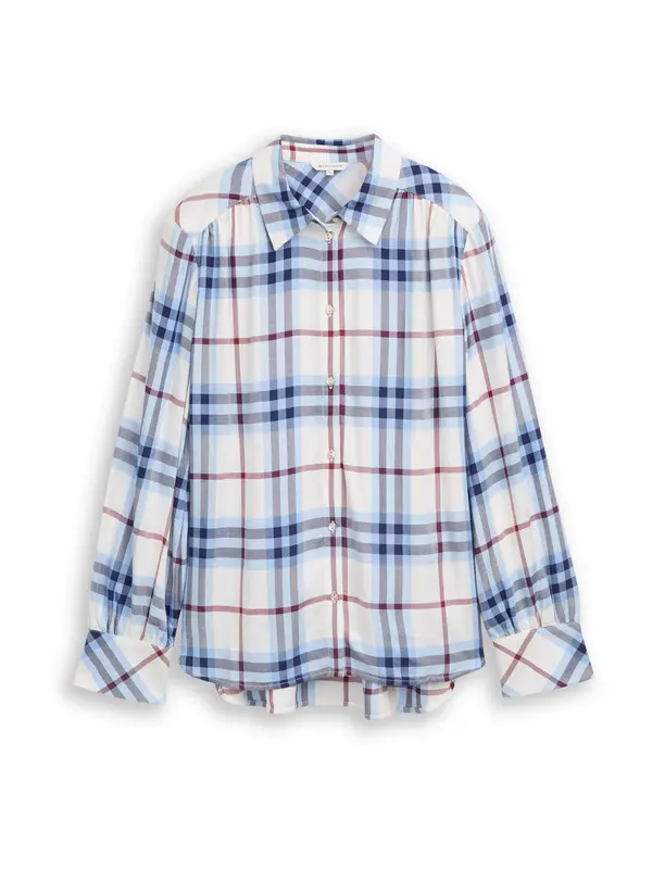 TOM TAILOR TOM TAILOR Bluza  mornarska / svetlo modra / rubin rdeča / off-bela