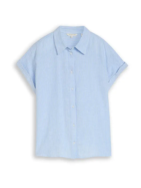 TOM TAILOR TOM TAILOR Bluza  nebeško modra / bela
