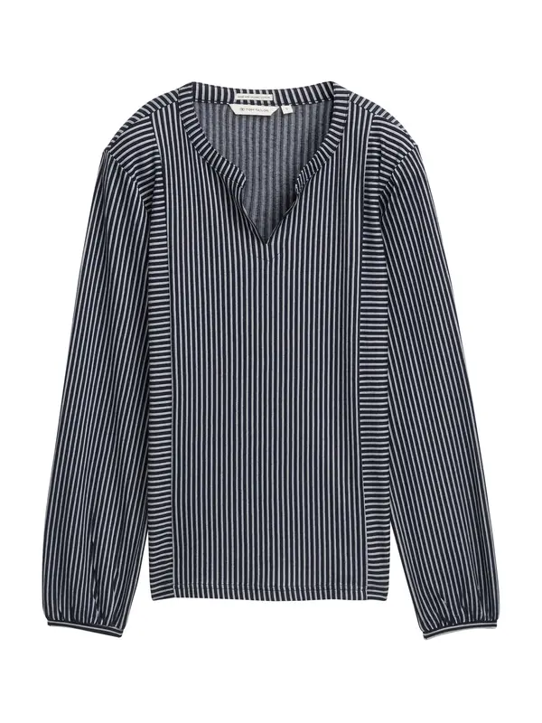 TOM TAILOR TOM TAILOR Bluza  nočno modra / bela
