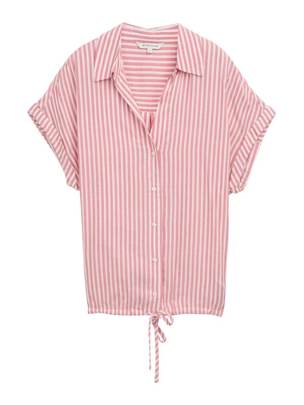 TOM TAILOR TOM TAILOR Bluza  pastelno rdeča / bela