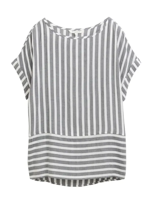 TOM TAILOR TOM TAILOR Bluza  siva / bela