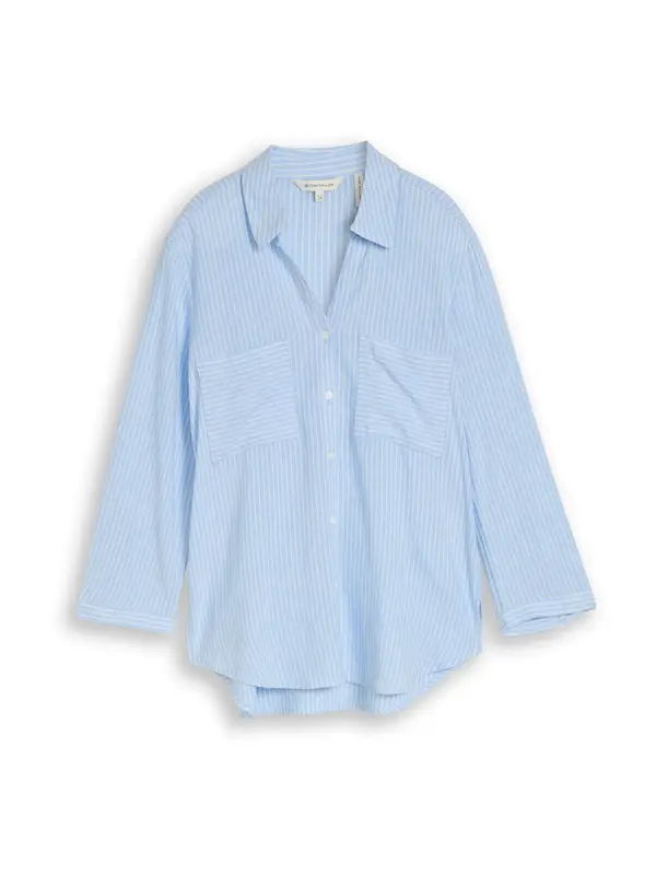 TOM TAILOR TOM TAILOR Bluza  svetlo modra / bela