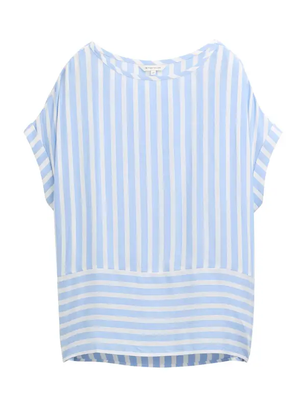 TOM TAILOR TOM TAILOR Bluza  svetlo modra / off-bela