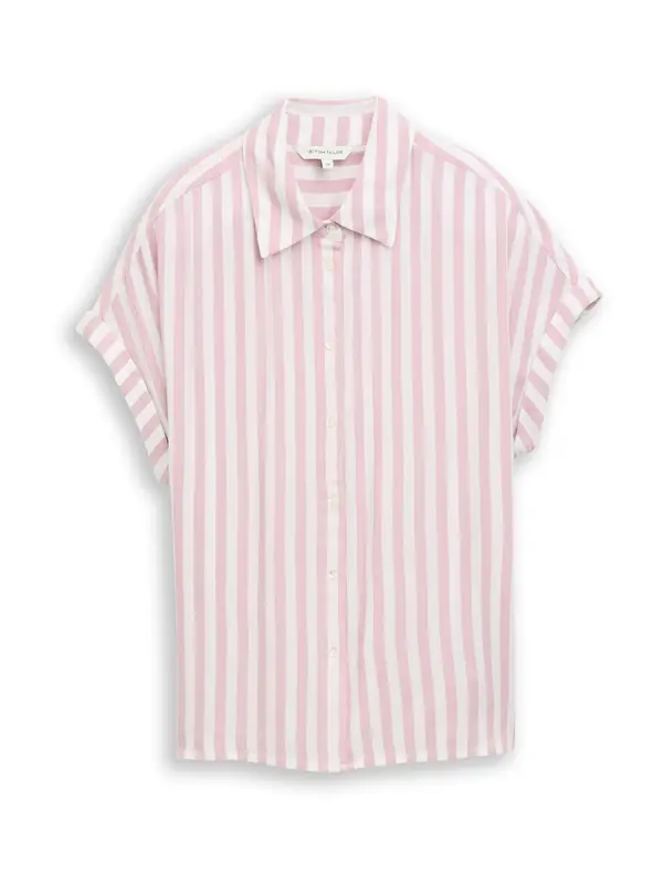 TOM TAILOR TOM TAILOR Bluza  svetlo roza / bela