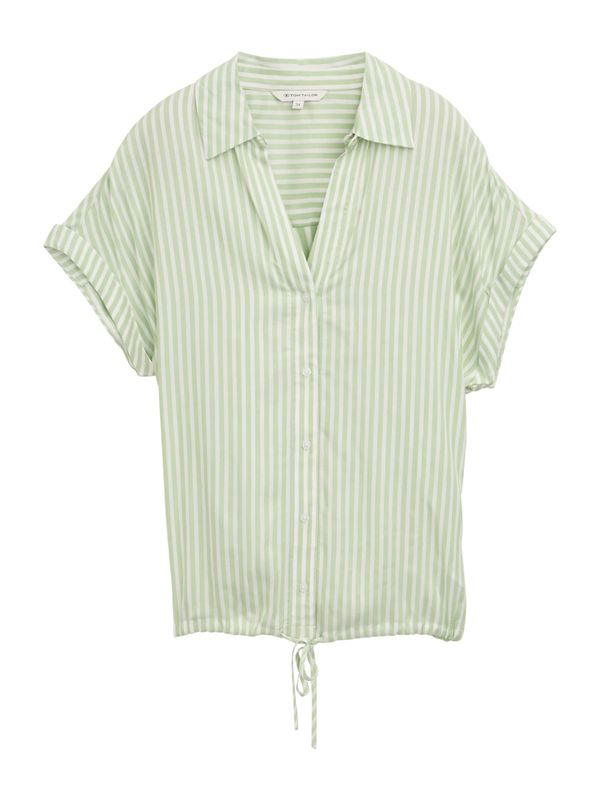 TOM TAILOR TOM TAILOR Bluza  svetlo zelena / bela