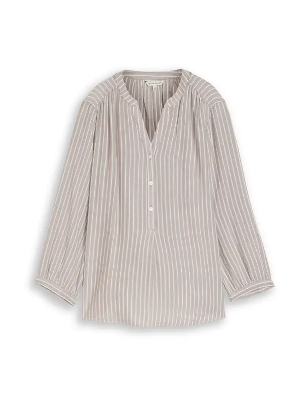 TOM TAILOR TOM TAILOR Bluza  temno bež / bela