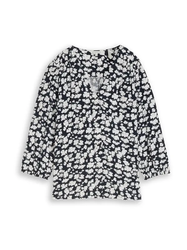 TOM TAILOR TOM TAILOR Bluza  temno modra / bela