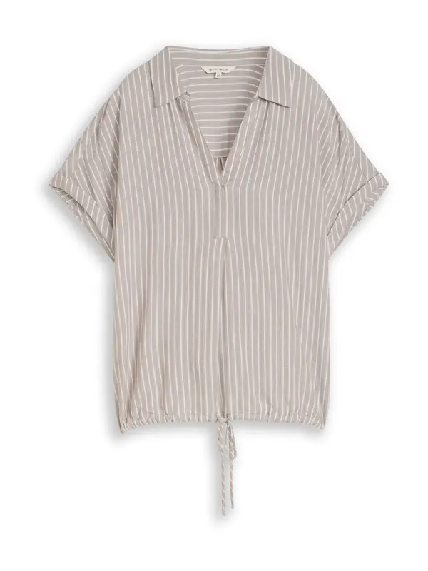 TOM TAILOR TOM TAILOR Bluza  temno siva / bela
