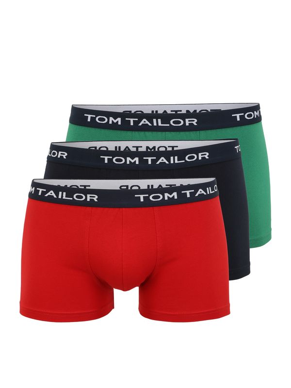 TOM TAILOR TOM TAILOR Boksarice  marine / travnato zelena / karminsko rdeča