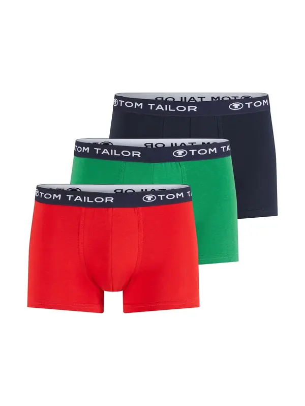 TOM TAILOR TOM TAILOR Boksarice  marine / travnato zelena / karminsko rdeča