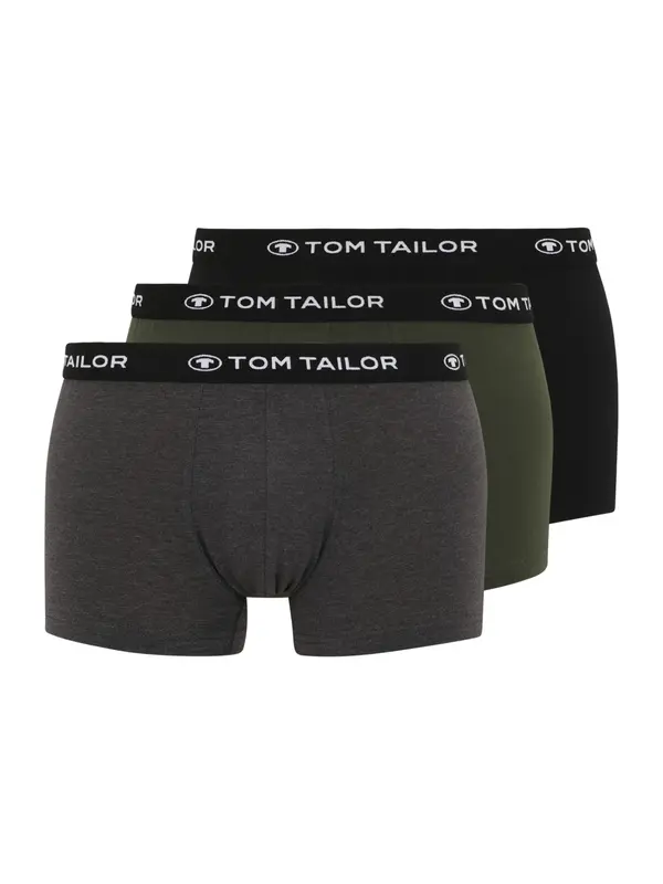 TOM TAILOR TOM TAILOR Boksarice  pegasto siva / kaki / črna / bela
