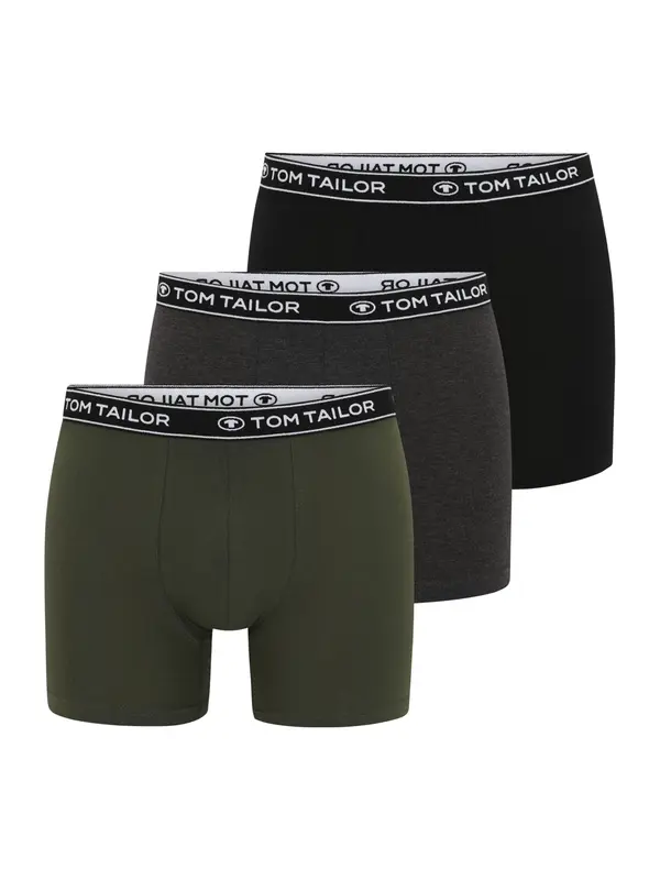 TOM TAILOR TOM TAILOR Boksarice  svetlo siva / pegasto siva / oliva / črna