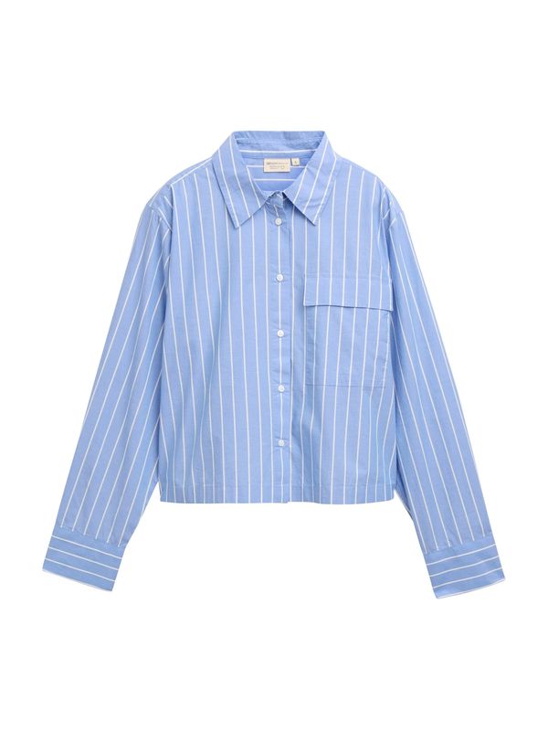 TOM TAILOR DENIM TOM TAILOR DENIM Bluza  svetlo modra / off-bela