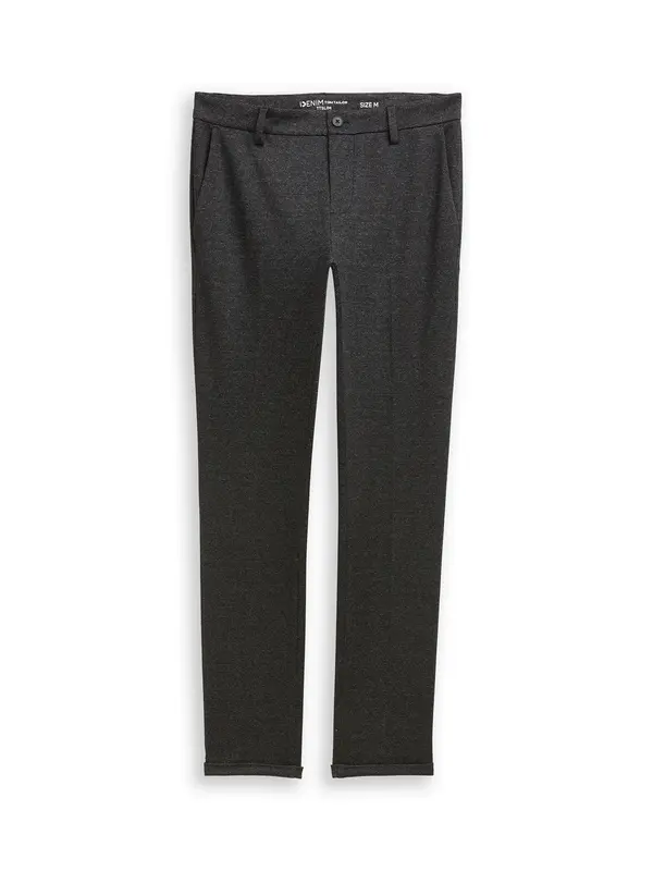 TOM TAILOR DENIM TOM TAILOR DENIM Chino hlače  črna / bela