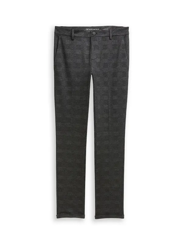 TOM TAILOR DENIM TOM TAILOR DENIM Chino hlače  siva / črna