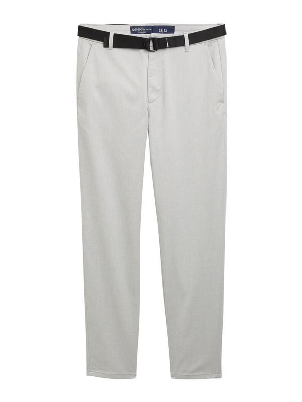 TOM TAILOR DENIM TOM TAILOR DENIM Chino hlače  svetlo siva / temno siva