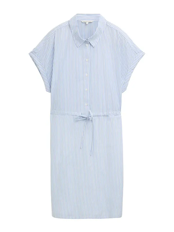 TOM TAILOR DENIM TOM TAILOR DENIM Dolga srajca  svetlo modra / off-bela