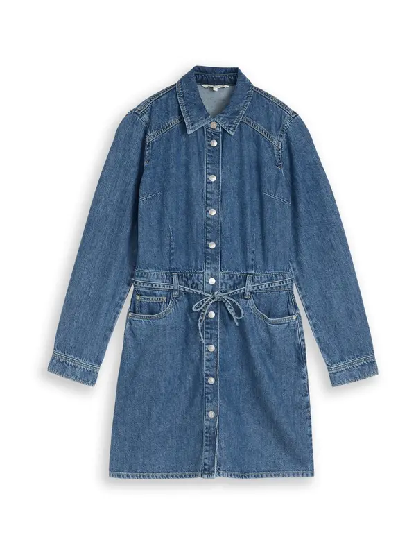 TOM TAILOR DENIM TOM TAILOR DENIM Dolga srajca  temno modra