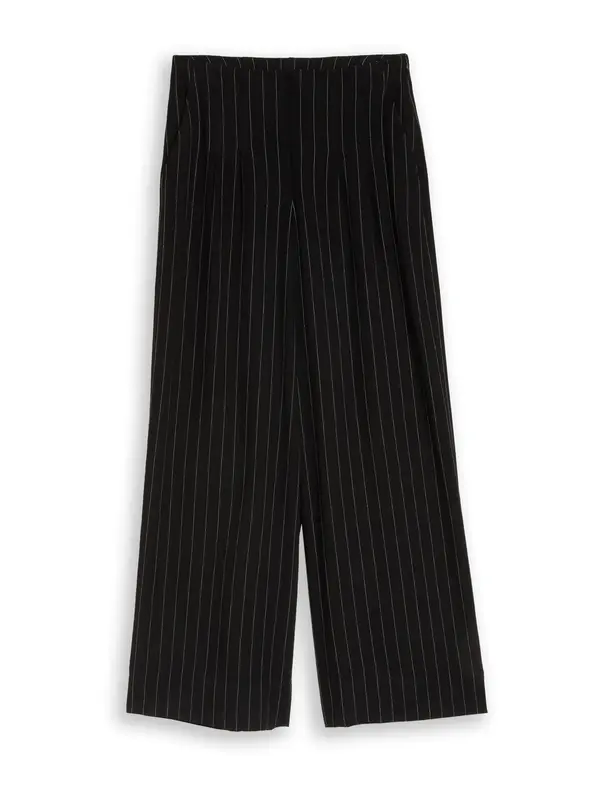 TOM TAILOR DENIM TOM TAILOR DENIM Hlače  črna / bela