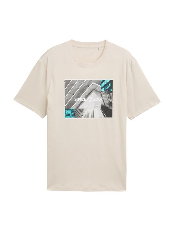 TOM TAILOR DENIM TOM TAILOR DENIM Majica  azur / siva / črna / off-bela