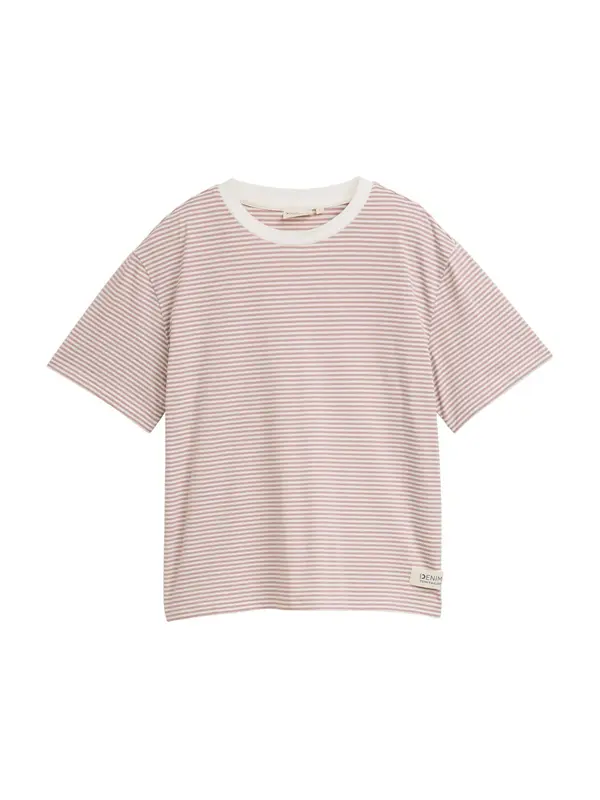 TOM TAILOR DENIM TOM TAILOR DENIM Majica  magenta / bela