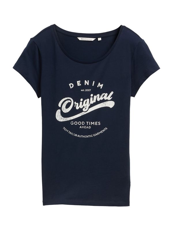 TOM TAILOR DENIM TOM TAILOR DENIM Majica  marine / bela