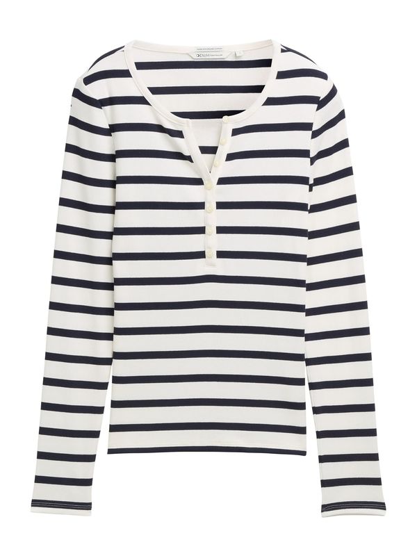 TOM TAILOR DENIM TOM TAILOR DENIM Majica  marine / bela
