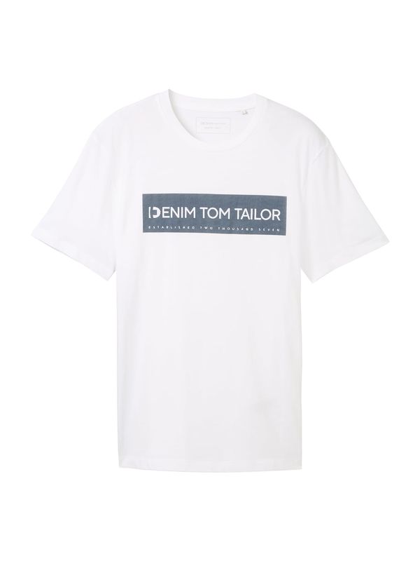 TOM TAILOR DENIM TOM TAILOR DENIM Majica  marine / bela