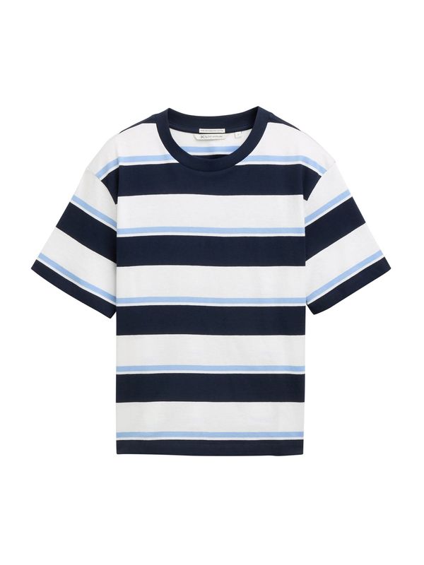 TOM TAILOR DENIM TOM TAILOR DENIM Majica  marine / svetlo modra / bela